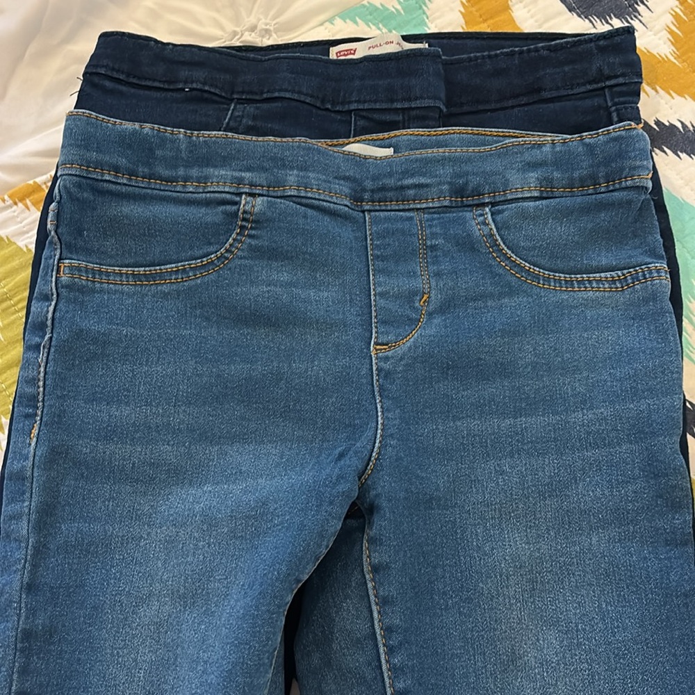 Levi's Navy Pull-On Jeans.  2 pk. Light and dark denim